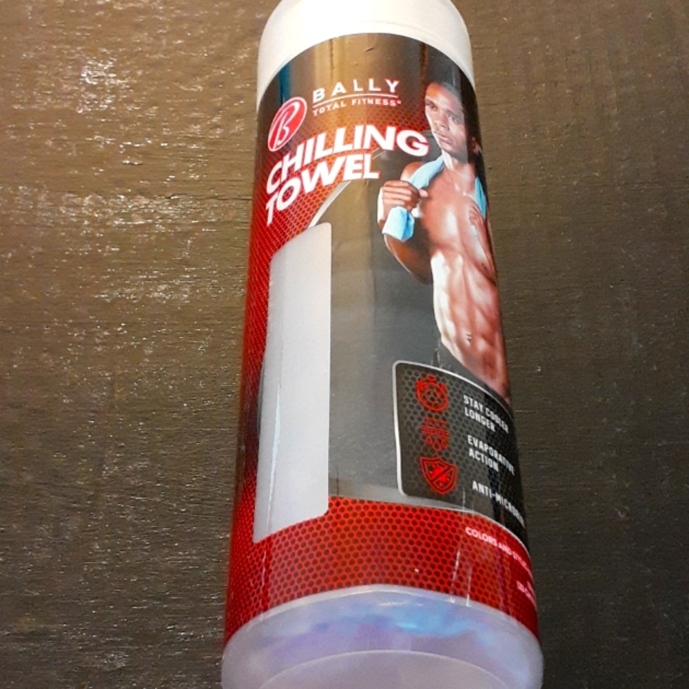 Item: Bally Total Fitness Chilling Towel  Color: BLUE